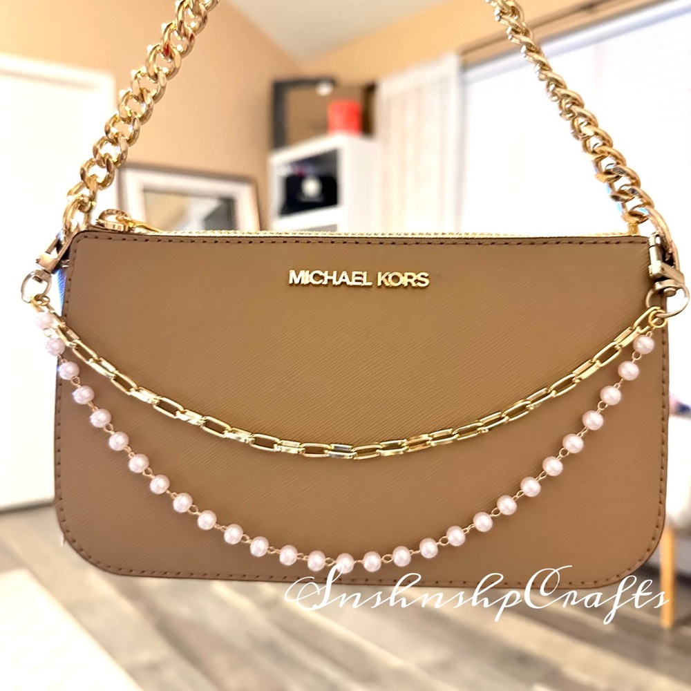Pearl Double Chain Handbag Accessory - Picture 5 of 5